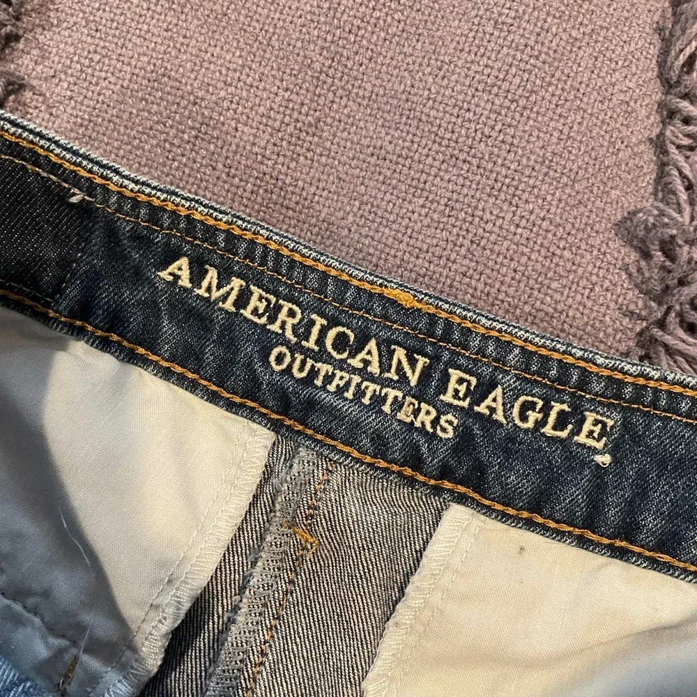 Boho American Eagle Denim In Striking Two Tone Skirt Size 2 - Picture 7 of 7